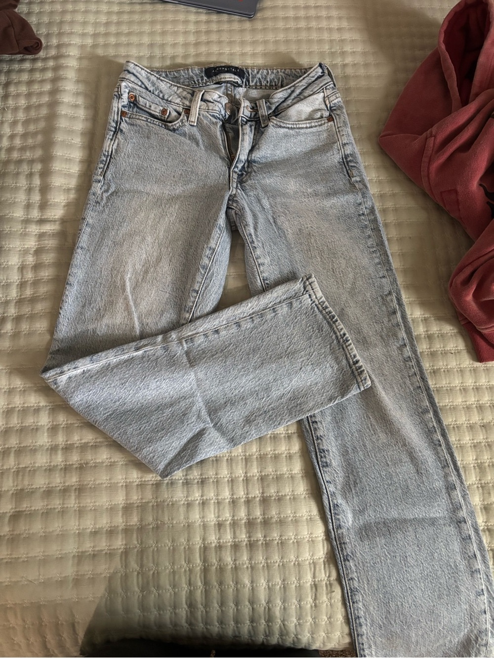 Aeropostale Light Blue Straight-Leg Women's Jeans